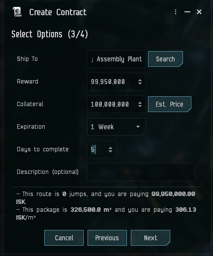 Second Courier Contract Screenshot